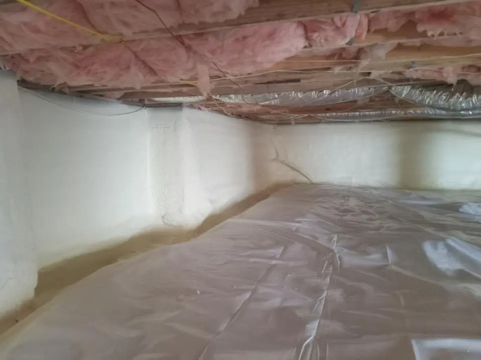 Crawl space encapsulation with closed-cell spray foam for Metal Roof Coating in Pelican Bay