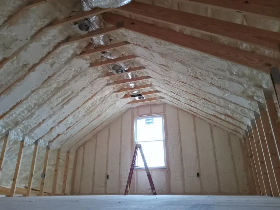 Spray foam roofing application for Crawl Space Insulation project in Pelican Bay